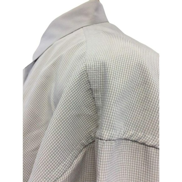 Pronto Uomo Mens Dress Oxford Shirt Tan Size XL Button L/S Tan Grey Checked - Picture 8 of 12